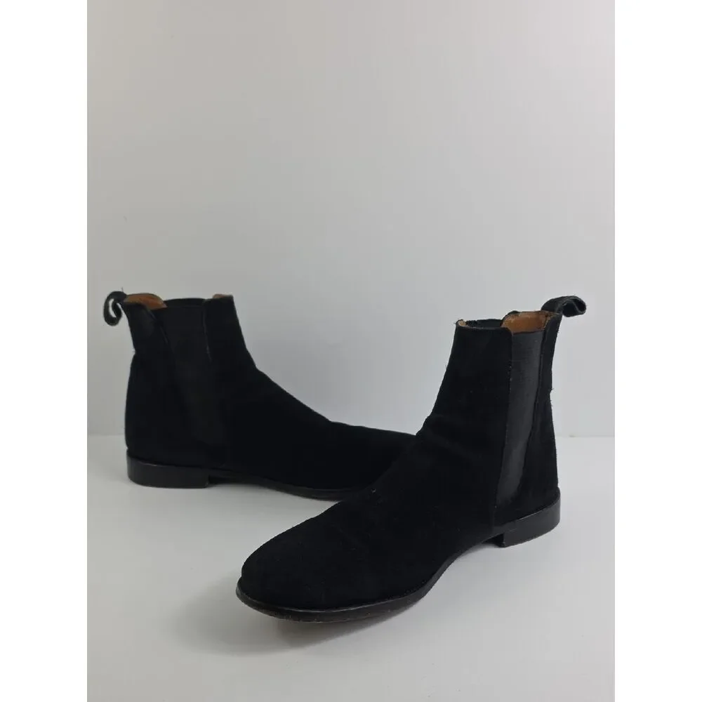Oro The Classic Black Suede Chelsea Men's Boots Size 13.